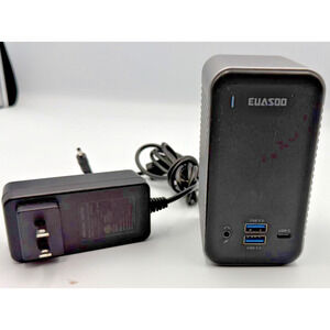 USB-C Docking Station 4K Quad Monitor - EUASOO -Tested, Used, Fully Functional